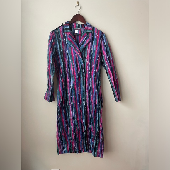 VINTAGE DESIGNER Liberty of London 1980s 100% cotton long sleeve dress
